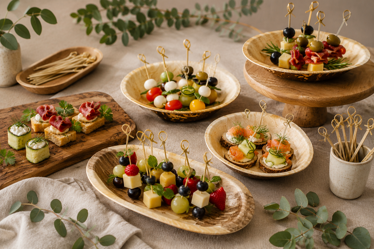 Bambusové pokrmy Finger Food