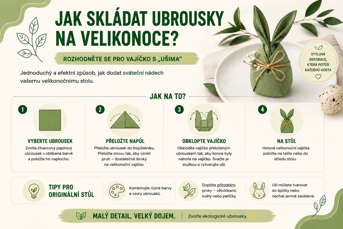 Jak skládáte ubrousky na Velikonoce vy? 