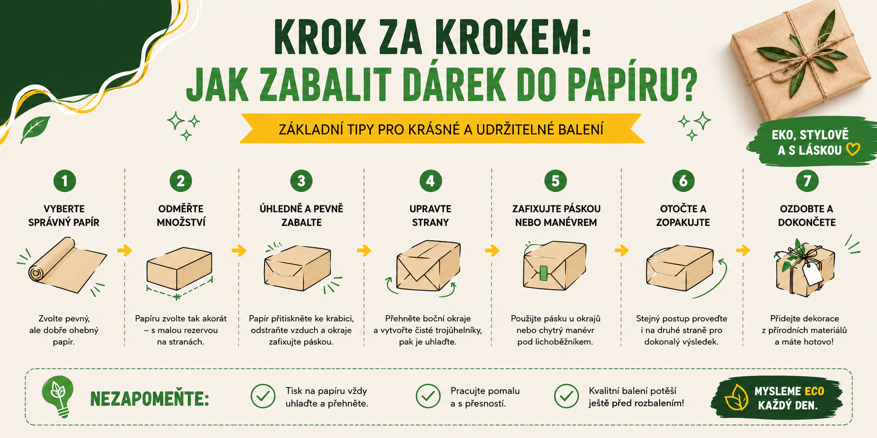 Jak zabalit dárek do papíru Základní tipy