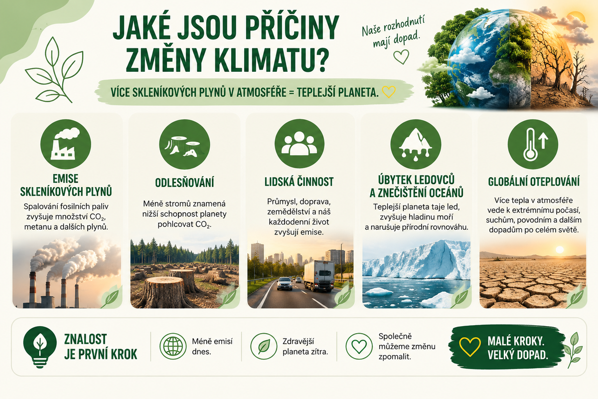 Jaké jsou příčiny změny klimatu?