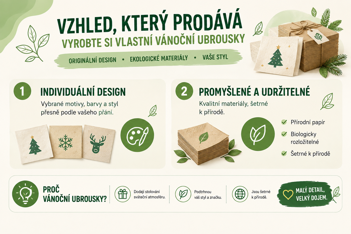 Které ubrousky se budou hodit na vánoční skládání?