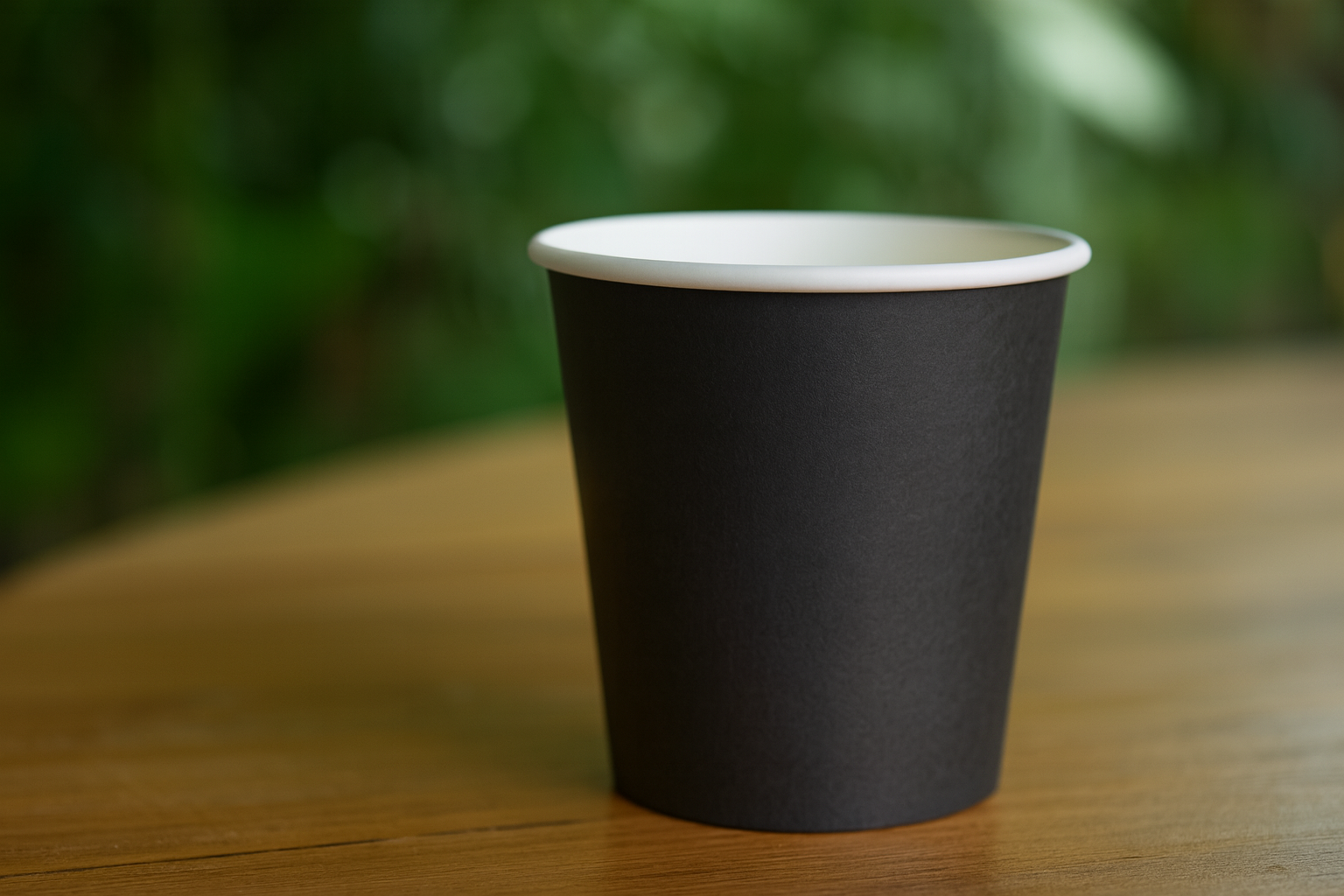 Kubek papierowy czarny z powłoką dyspersyjną o pojemności 250 ml