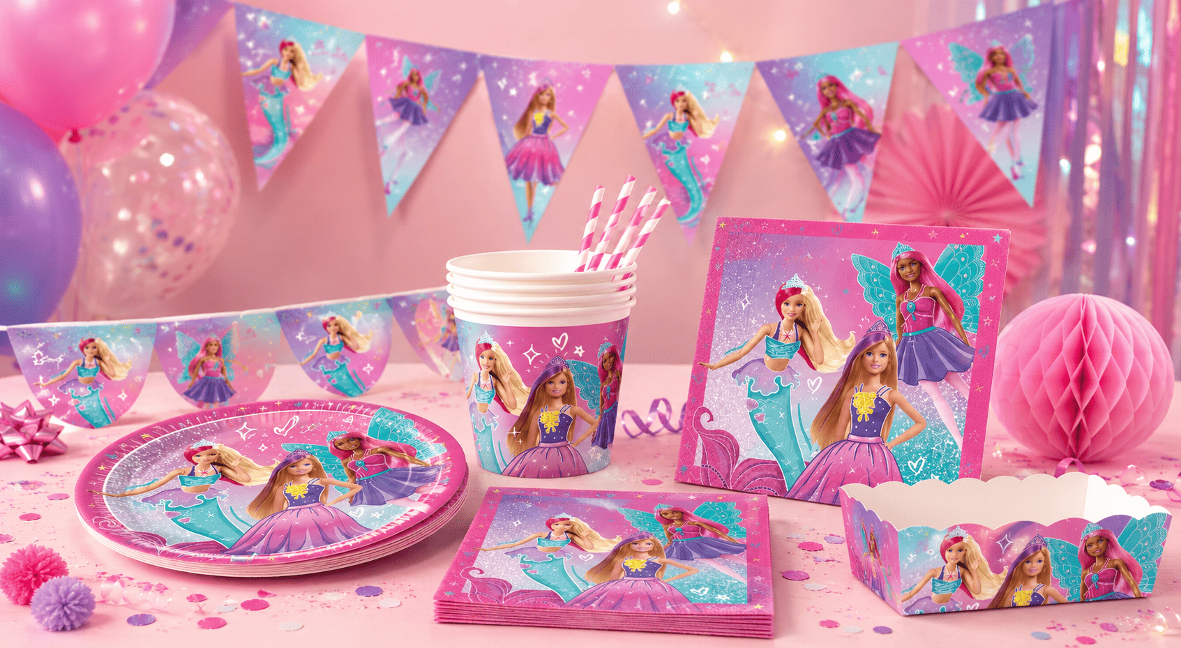 Narozeninová sada Barbie pro holčičku