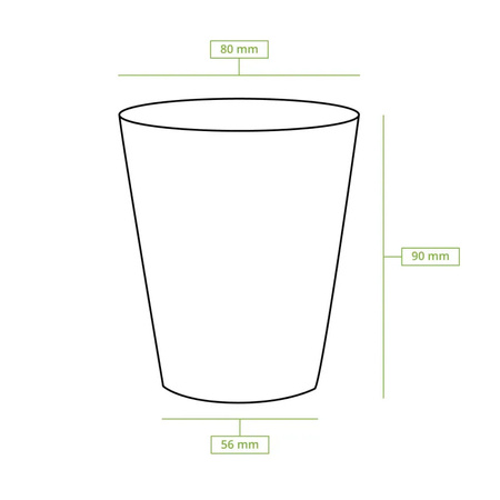 Kraftový papírový kelímek, disperzní, "Vánoční" 250 ml, ø 80 mm 50 ks.