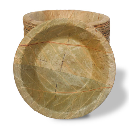 Miska z listů stromu Sal, Ø 16,5 cm, výška 3,5 cm, 400 ml, 20 ks