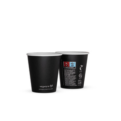 Papírové kelímky Black Series 180 ml, průměr 72 mm, 50 ks