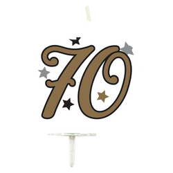 Narozeninová svíčka Milestone, "70", 1 ks.