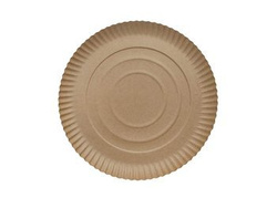Nemastný kulatý kraftový talíř 28 cm 40 ks.
