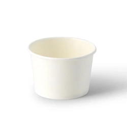 Papírový kelímek na zmrzlinu bílý 130 ml, ø 76 mm, 50 ks