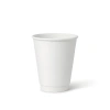 Papírový dvoustěnný kelímek bílý, matný, disperze 250 ml, průměr 80 mm, 25 ks