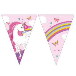 Papírová vlajková girlanda Unicorn 2,3 m 1 ks