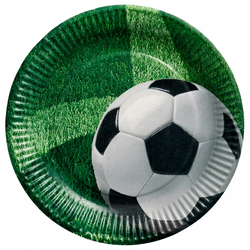 Kulatý papírový talíř "Fotbal" 23 cm 10 ks.