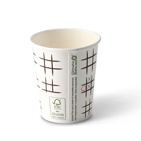 Papírový kelímek na disperzi "TicTacToe" 250 ml, ø 80 mm 50 ks.