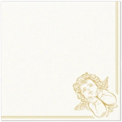 Ubrousky Premium Airlaid Cherubín První svaté přijímání 40 x 40 cm, 50 ks
