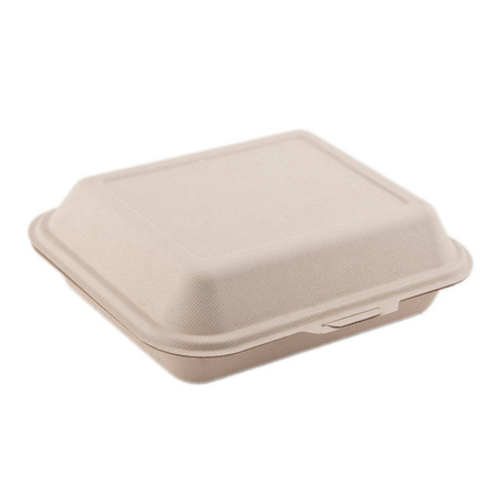 Dvouvrstvý menubox na cukrovou třtinu bez podšívky 1500 ml, 24,1 x 21 x 4 cm 50 ks.