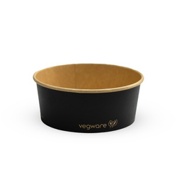 Papírová černá miska na salát 750 ml, Ø 150 mm, 50 ks