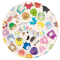 Papírové talíře „Squishmallows“, 23 cm, 8 ks
