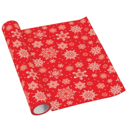 Papírový běhoun PREMIUM v roli, "Snowflakes", 40 cm x 5 m, 1 ks.