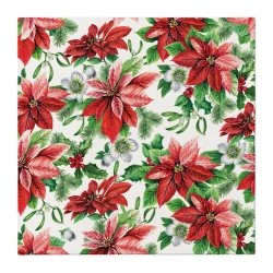 Ubrousky Premium Airlaid, "Poinsettia", 1/4, 40 x 40 cm, 12 ks.