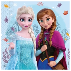 Dvouvrstvé ubrousky „Frozen“, 33 × 33 cm, 20 ks