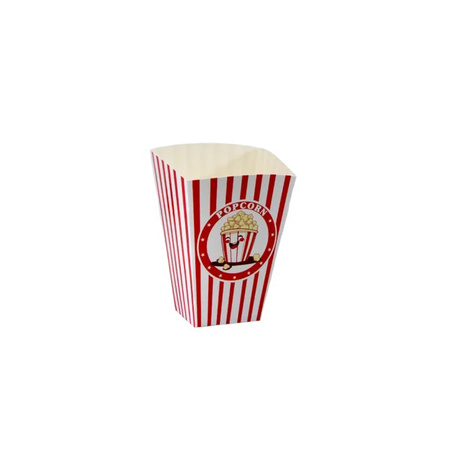 Krabičky na popcorn 920 ml, 5,5 x 7 x 16,7 cm, 50 ks.