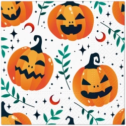 Třívrstvé ubrousky "Mystic Pumpkin / Halloween", 1/4, 33 x 33 cm 20 ks.