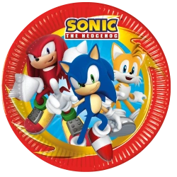 Papírové talíře „Sonic SEGA“, 23 cm, 8 ks