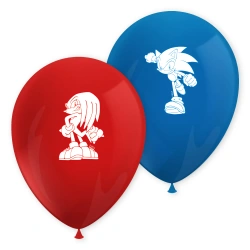 Latexové balonky „Sonic SEGA“ 28 cm, 8 ks