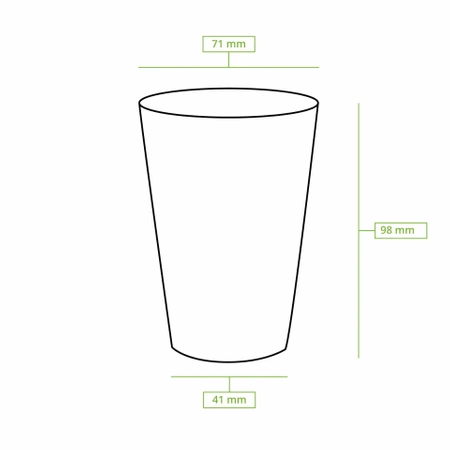 Papírový kelímek bílý disperzní 200 ml, průměr 71 mm, 50 ks.