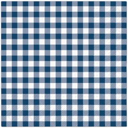 2vrstvé ubrousky Gingham Navy 25 x 25 cm, 100 ks
