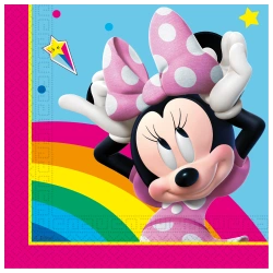 Dvouvrstvé ubrousky „Minnie Mouse“, 33 × 33 cm, 20 ks