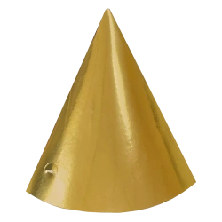 Papírové čepičky Gold Party 6 ks
