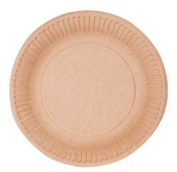 Kraftový papírový talíř kulatý 18 cm 50 ks.