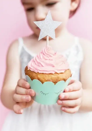 Dekorace na muffiny „Hvězdičky“, 11,5 cm, 6 ks