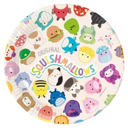 Papírové talíře „Squishmallows“, 23 cm, 8 ks