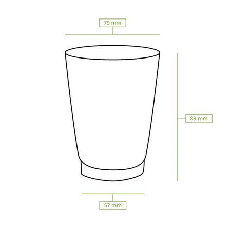 Kelímek z vlnitého kraftového papíru, disperzní, "Vánoční" 250 ml, ø 80 mm 25 ks.