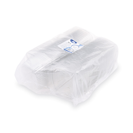 rPET nádoba s víčkem 500 ml, 15 x 12,5 x 5,5 cm, 50 ks