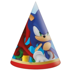 Papírové čepičky Sonic SEGA, 6 ks