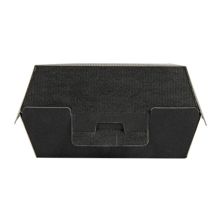 Termobox na hamburgery černý, velikost "M", 13 x 12,5 x 9 cm 50 ks.