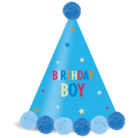 Papírové čepičky Birthday Boy, 1 ks