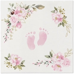 Ubrousky Premium Airlaid, "Feet", 1/4, 40 x 40 cm 50 ks.