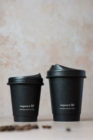 Dvoustěnný papírový kelímek černý 450 ml, průměr 90 mm 25 ks