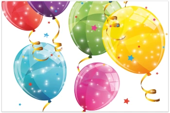 Opakovaně použitelný ubrus „Sparkling Balloons“ 120 × 180 cm, 1 ks