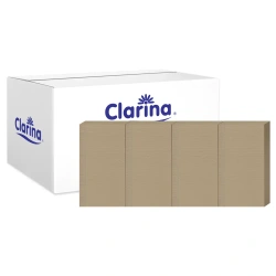 Ubrousky 1vrstvé, kraftový, do dávkovače, Clarina 1/8 33 x 30 cm, 400 ks