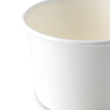 Papírový kelímek na zmrzlinu bílý 130 ml, ø 76 mm, 50 ks