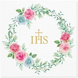 Třívrstvé ubrousky na přijímání, 1/4, 33 x 33 cm 20 ks.