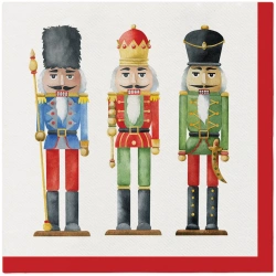Ubrousky Premium Airlaid, "Nutcracker's Soldiers", 1/4, 40 x 40 cm, 12 ks.