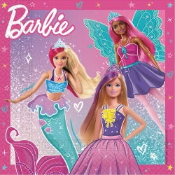 Dvouvrstvé ubrousky „Barbie“, 33 × 33 cm, 20 ks