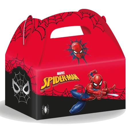 Papírové krabičky na dort Spider-Man 15,5 × 9 × 8,5 cm, 4 ks.