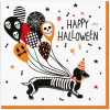 Třívrstvé ubrousky "Spooky Dachshund / Halloween", 1/4, 33 x 33 cm 20 ks.